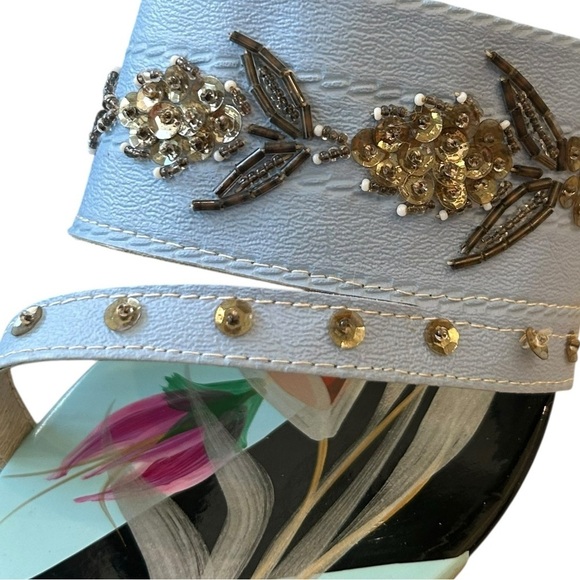 Cocktail 1950's Vintage Heels Hand painted hand crafted - Picture 5 of 12